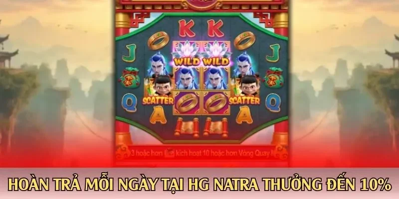 Hoàn trả mỗi ngày tại HG NATRA thưởng đến 10%