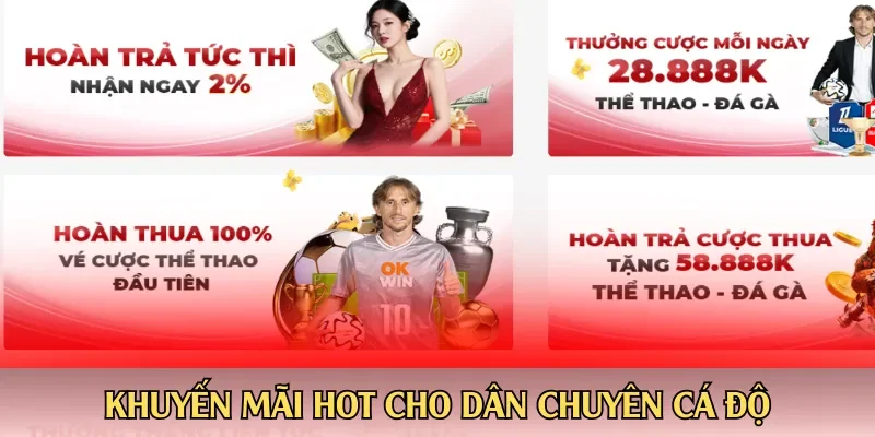 Khuyến mãi hot cho dân chuyên cá độ